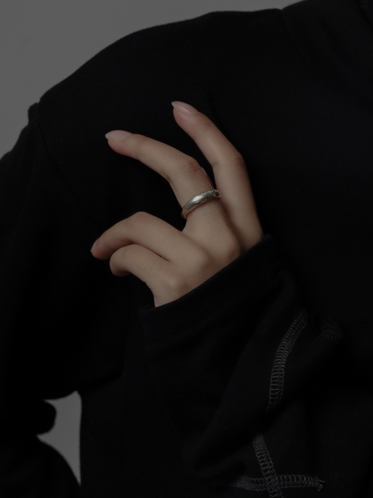 Round Not Round - Medium Citrine Silver Ring