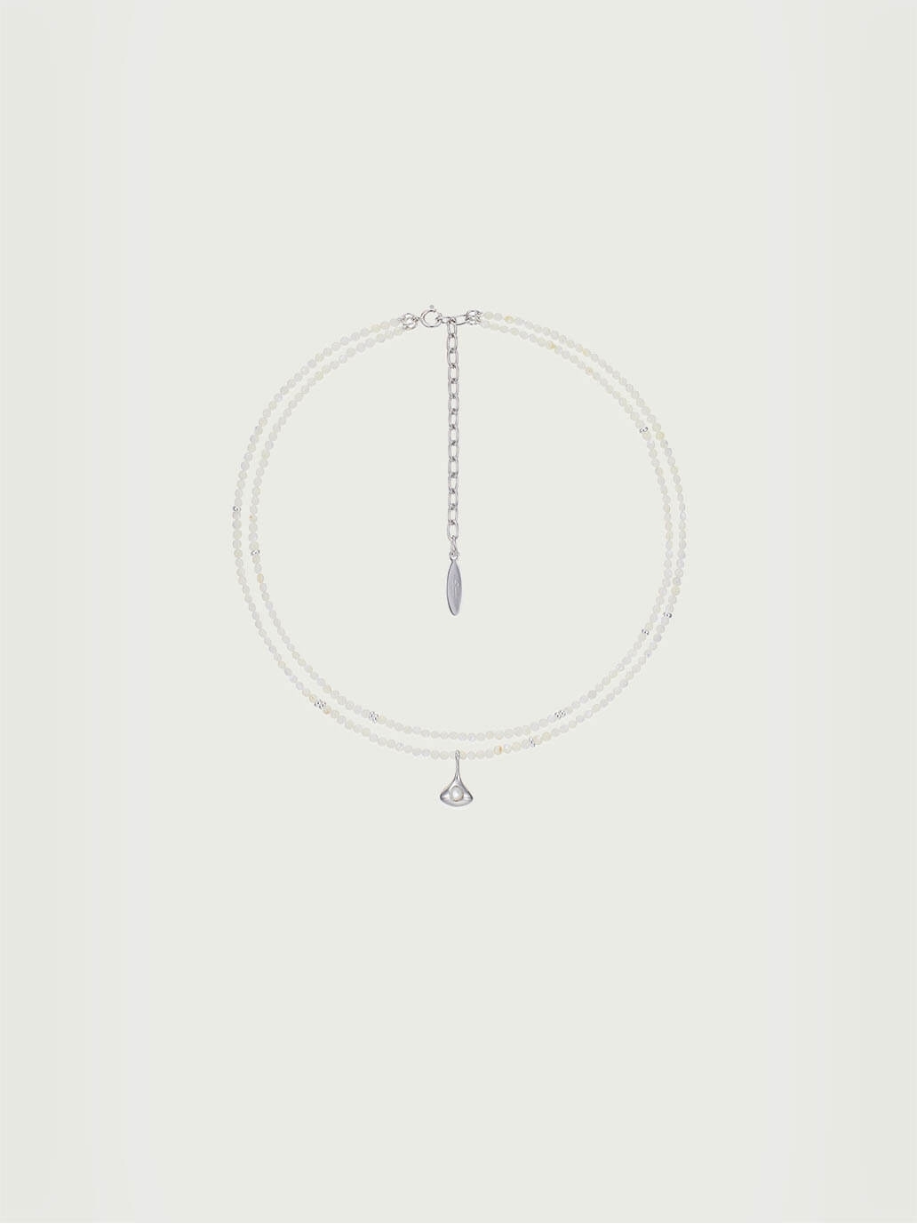 White Double Layered Wish Necklace