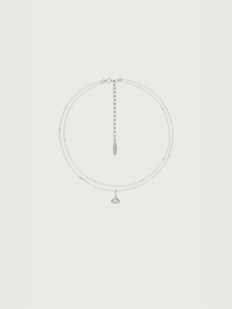 White Double Layered Wish Necklace