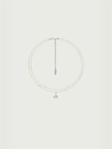 White Double Layered Wish Necklace