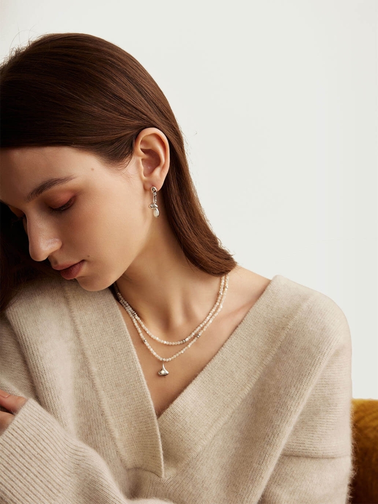 White Double Layered Wish Necklace