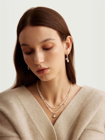 White Double Layered Wish Necklace