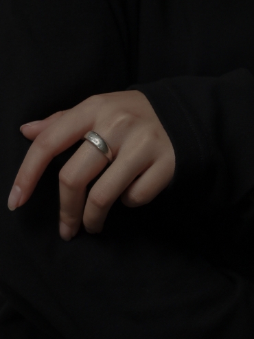 Round Not Round - Wide Citrine Silver Ring