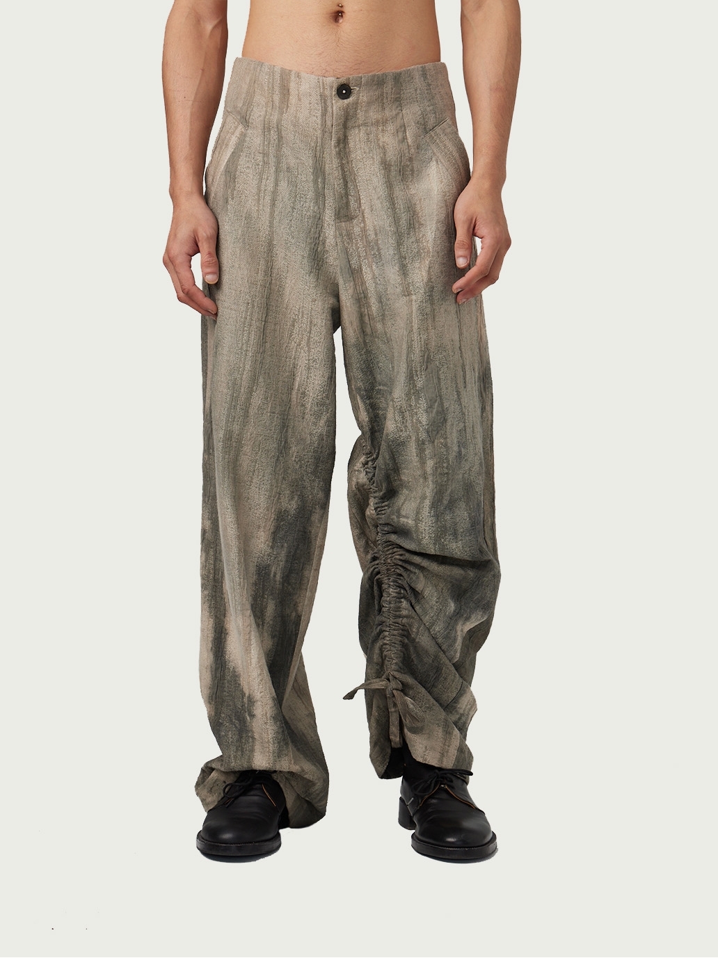 Tie Dye Drawstring Cropped Trousers