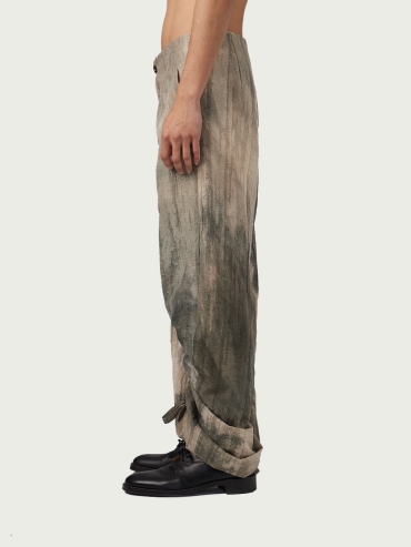 Tie Dye Drawstring Cropped Trousers