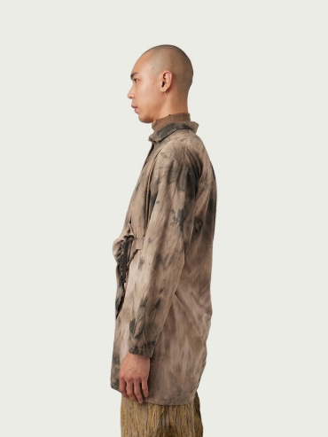 Tie Dyed Asymmetrical Strapping Shirt