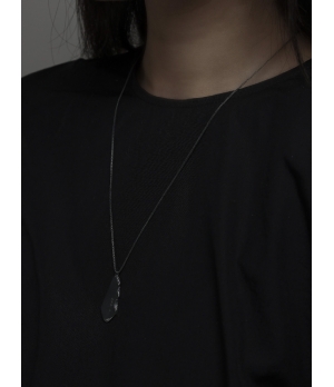 M.WONG Square Not Square - Black Silver Necklace