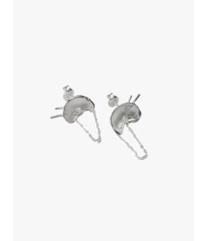 M.WONG White Eggshell Silver Earrings