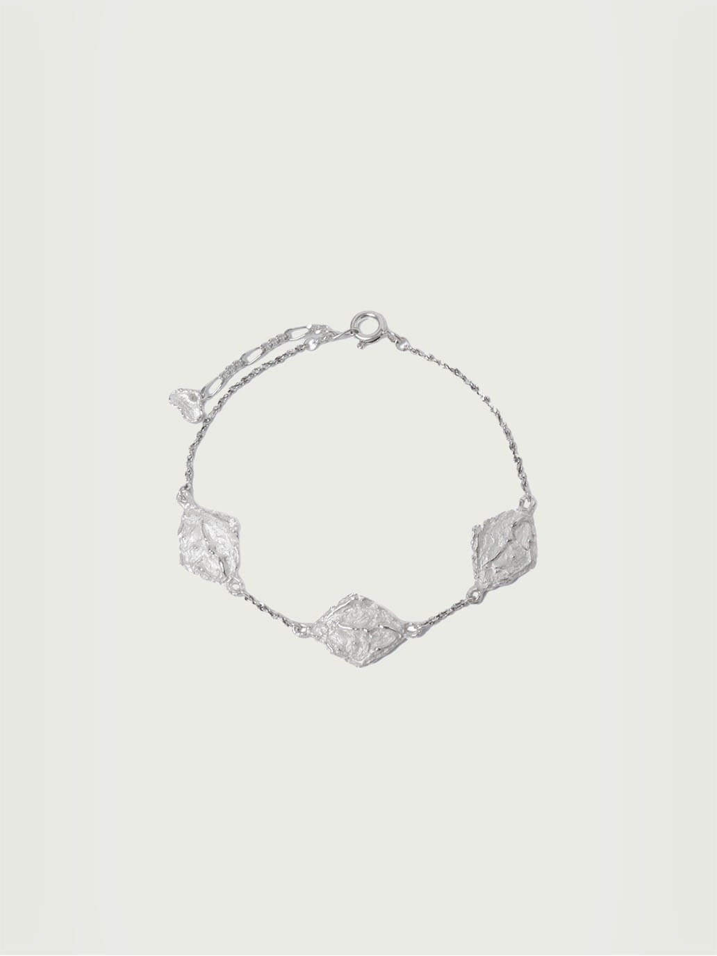 Burnt White Stained Glass Bracelet