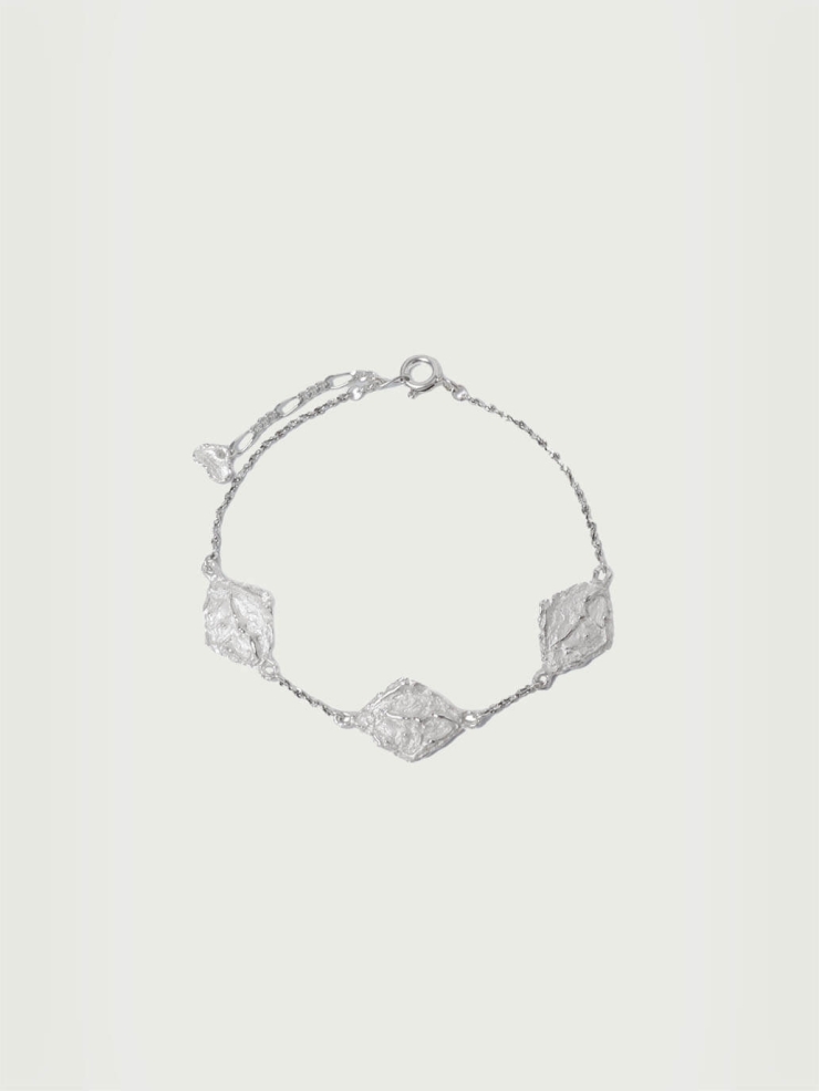 Burnt White Stained Glass Bracelet