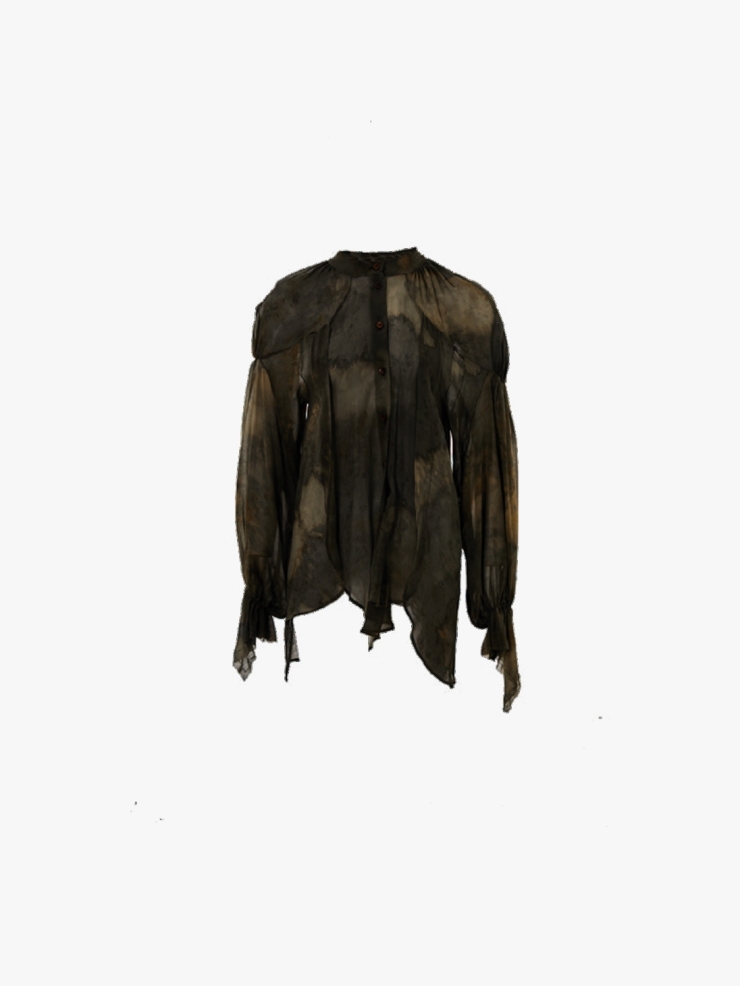 ELYWOOD Black Ruffled Top
