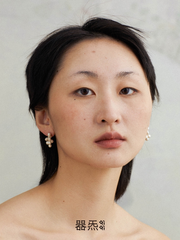 Silver Cluster of Seeds Earrings