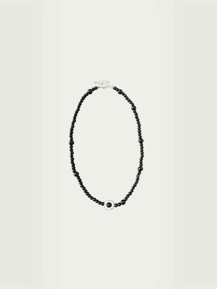 Tiny tree hollow bead choker