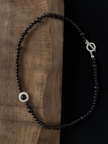 Tiny tree hollow bead choker