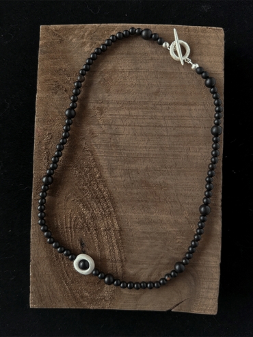 Tiny tree hollow bead choker