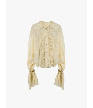 ELYWOOD Beige Double Collar Shirt