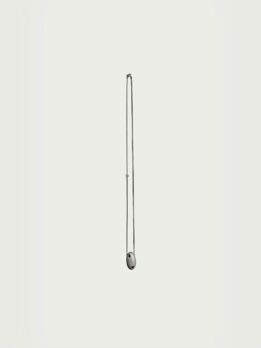 Silver and red pendant necklace - short