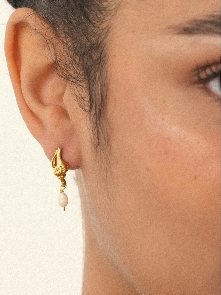 Gold Conchiglie Alle Vongole Earrings