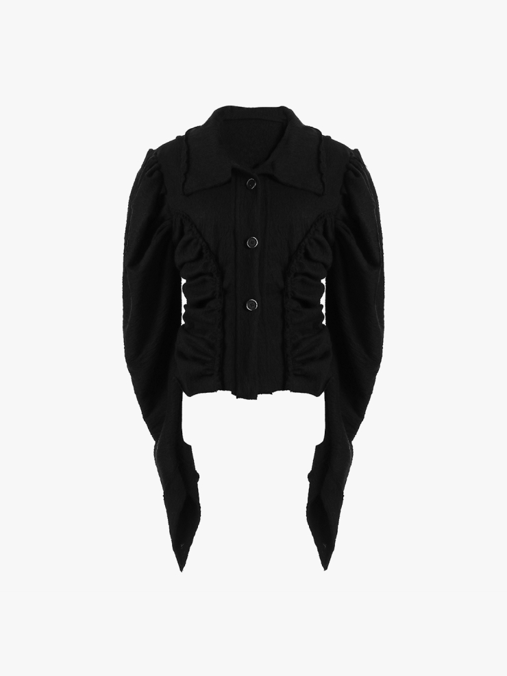 ELYWOOD Black Gigot Sleeve Jacket