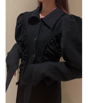 ELYWOOD Black Gigot Sleeve Jacket