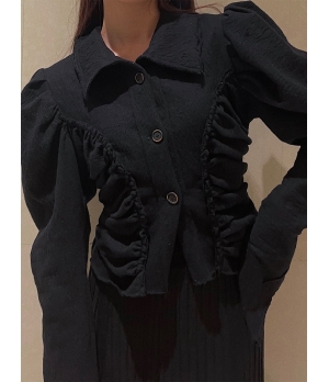 ELYWOOD Black Gigot Sleeve Jacket