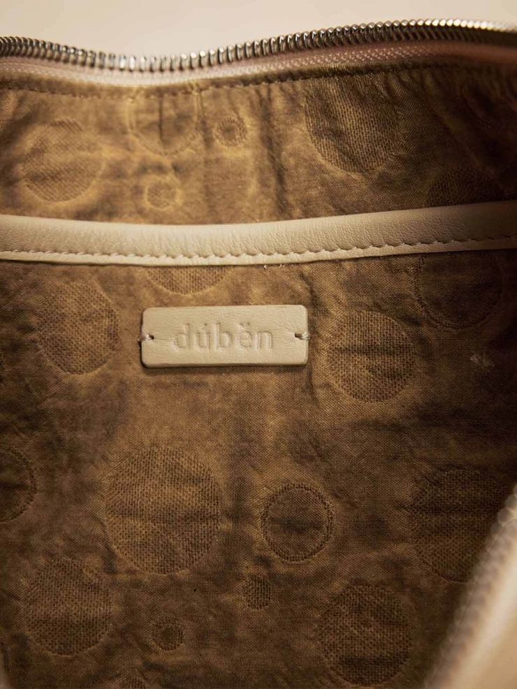 White Dew Leather Bat Bag - Small