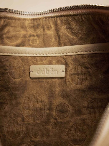 White Dew Leather Bat Bag - Small