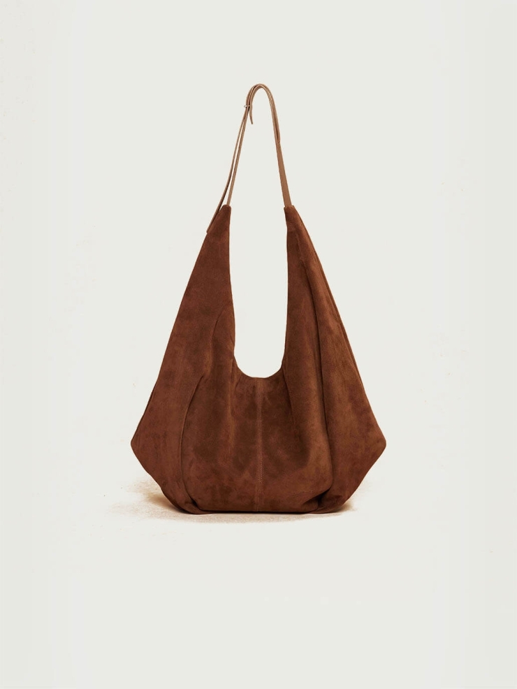 Brown Suede Furoshiki Bag