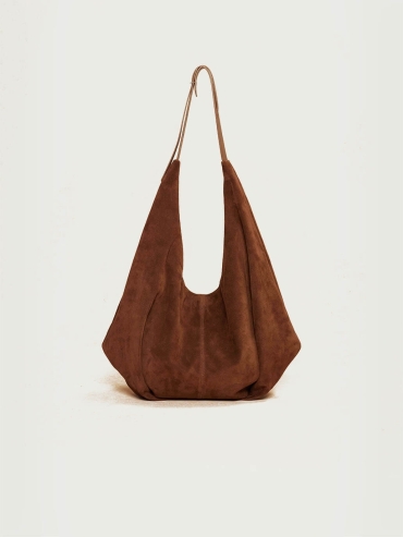 Brown Suede Furoshiki Bag