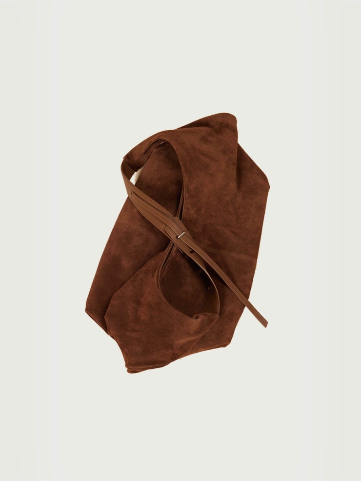 Brown Suede Furoshiki Bag