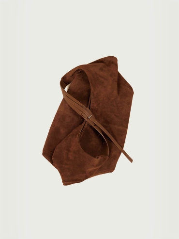 Brown Suede Furoshiki Bag