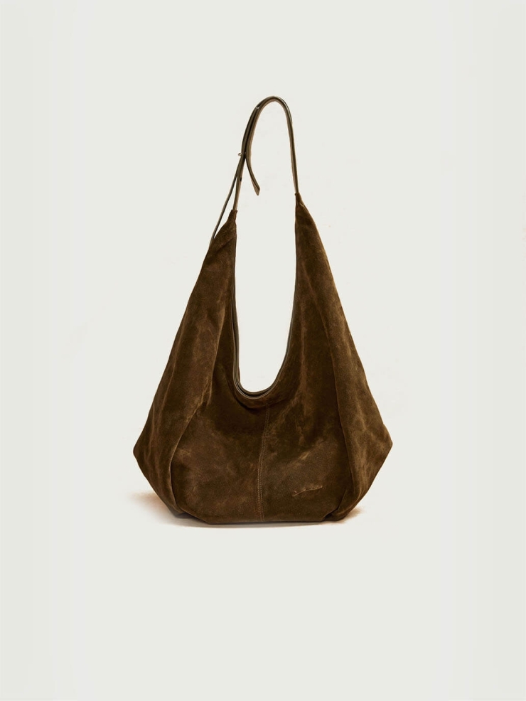 Green Suede Furoshiki Bag