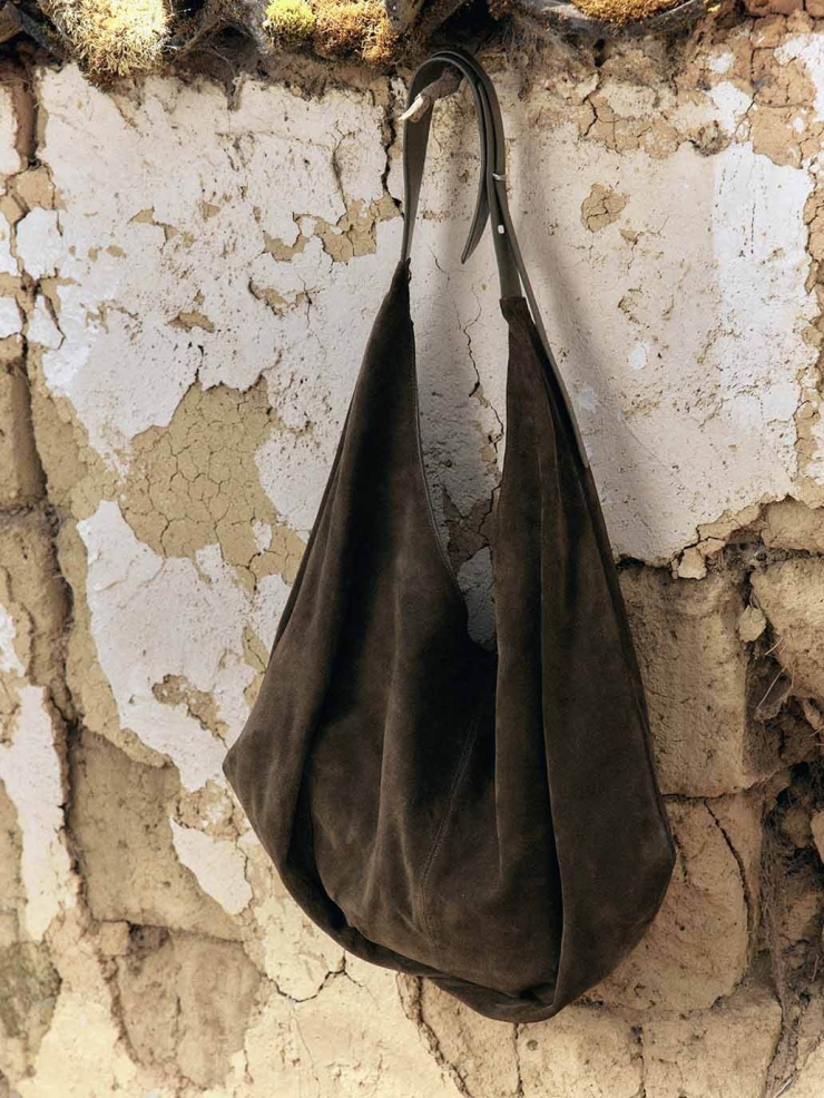 Green Suede Furoshiki Bag