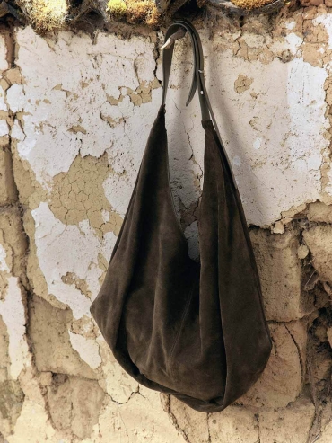 Green Suede Furoshiki Bag