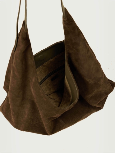 Green Suede Furoshiki Bag