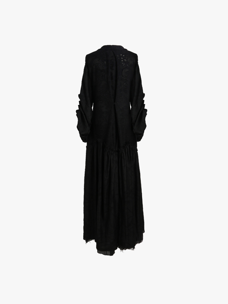 Elywood Black V-neck Dress