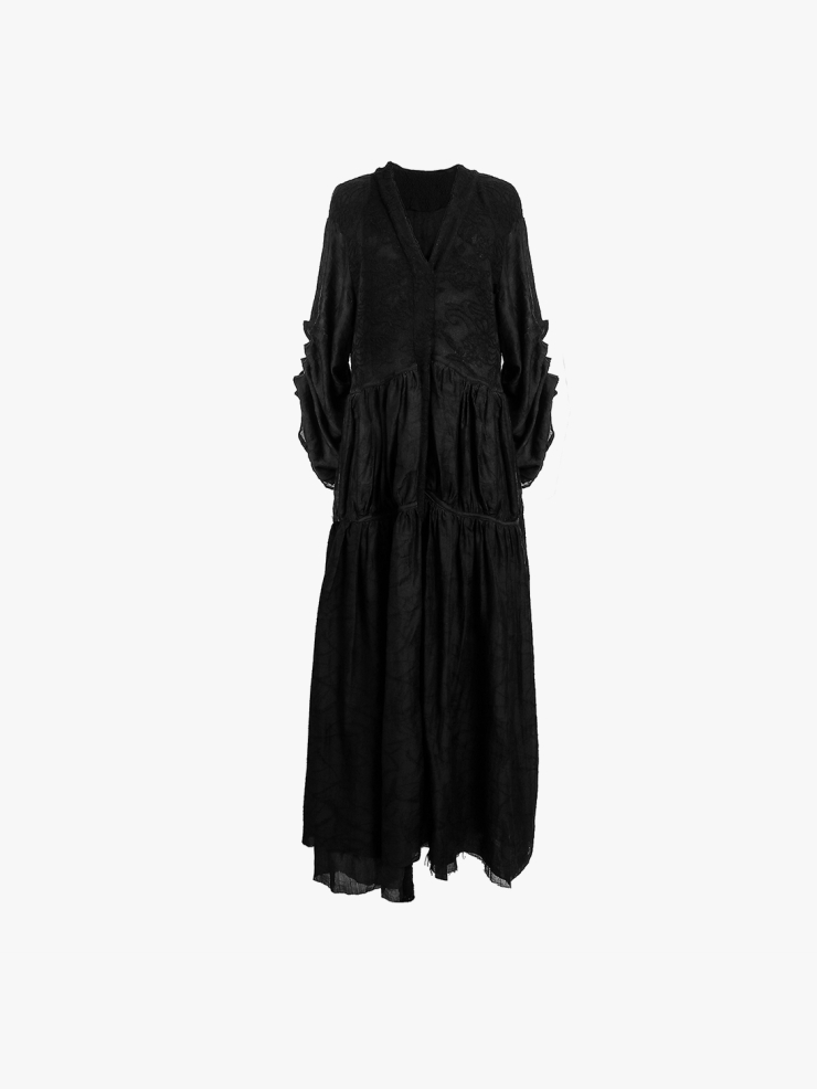 Elywood Black V-neck Dress