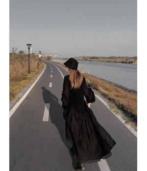 Elywood Black V-neck Dress