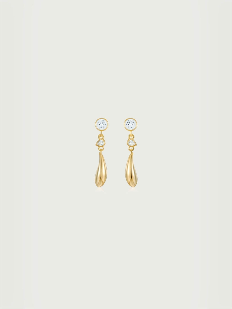 Gold Metal Waterdrop Earrings