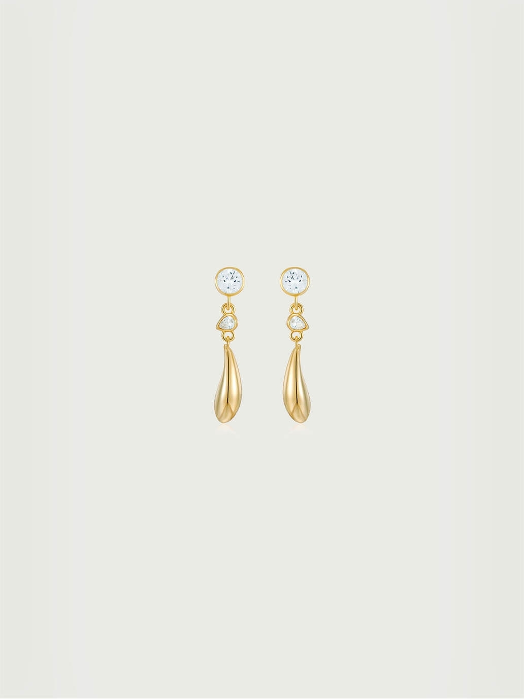 Gold Metal Waterdrop Earrings
