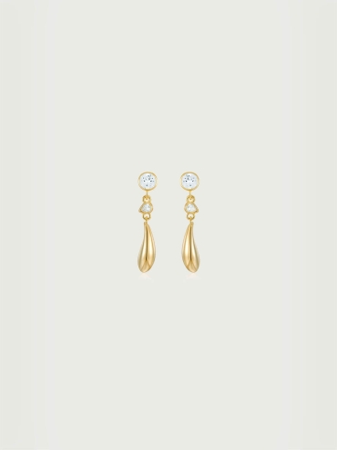 Gold Metal Waterdrop Earrings