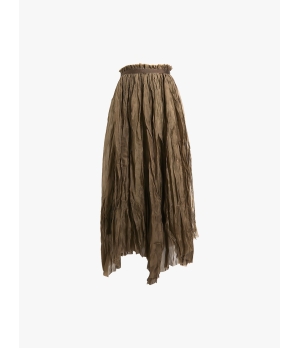 ELYWOOD Khaki Pleaed Dress