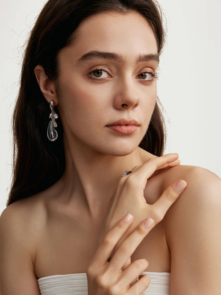 Silver Rainy Night Earrings