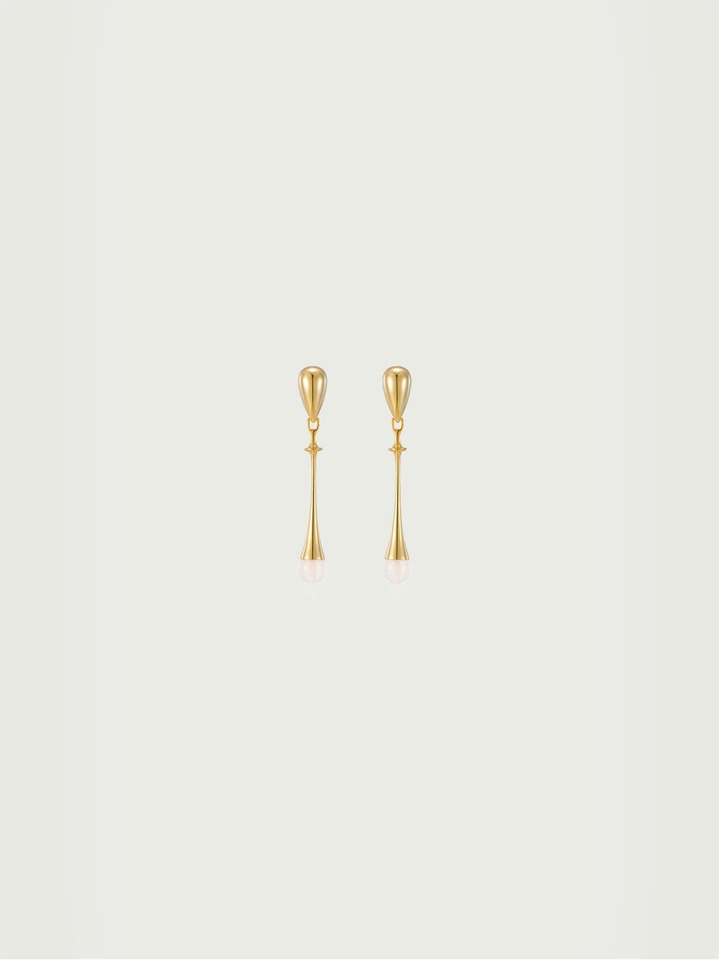 Gold Drop Bead Earrings