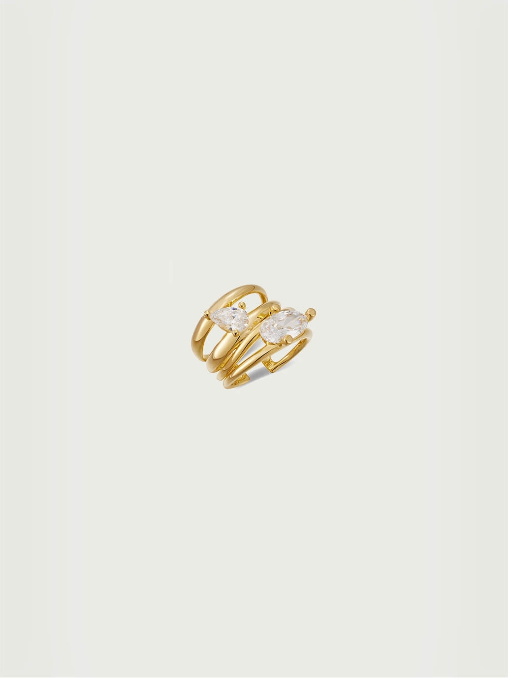 Gold Rainy Serenade Wide Ring
