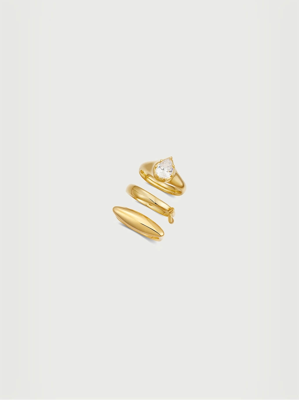 Golden Rain Trace Ring - set