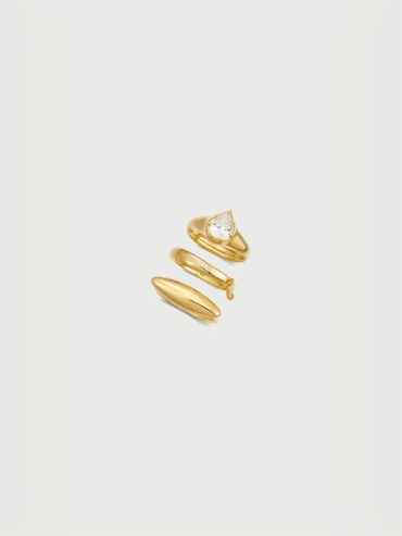 Golden Rain Trace Ring - set