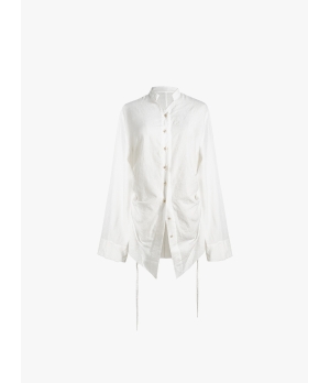 ELYWOOD White Mandarin Collar Shirt
