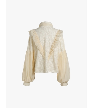 ELYWOOD Beige Bishop Sleeve Jacket