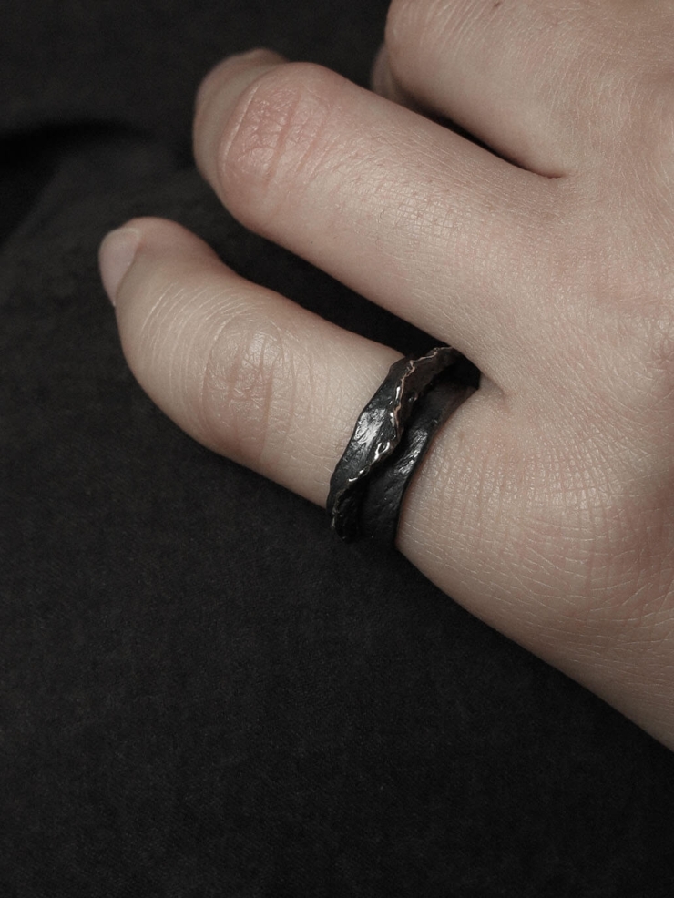 Black Ocean Shadow Ear Cuff/Ring